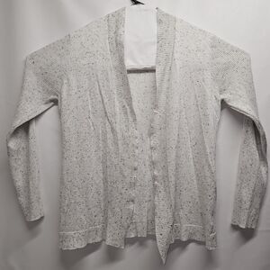 Faded Glory Women’s XL Open‑Front Cardigan Sweater Gray Speckled Rayon Blend RN1